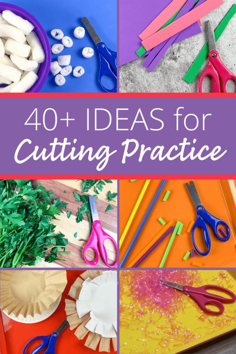 Scissor Snipping Activities, Scissor Activities For Preschool, Fine Motor Skills Crafts, Preschool Scissors Activities, Scissor Skills Activities, Scissor Activities, Scissor Skills Preschool, Early Learning Ideas, Scissors Skills