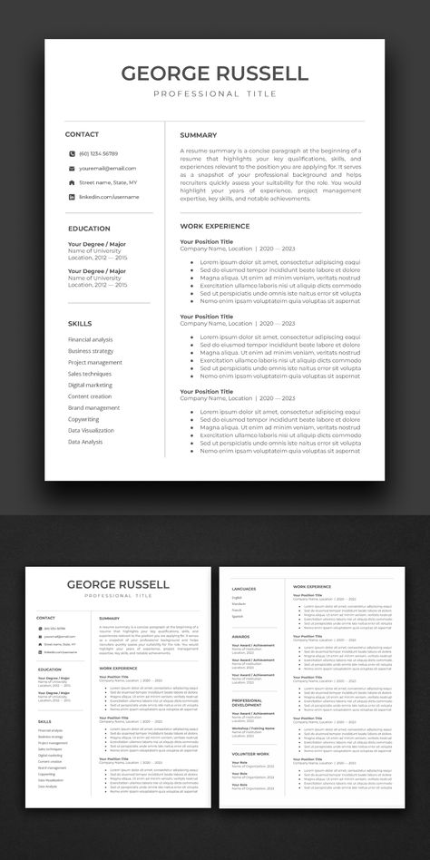 Transform your online presence with captivating website design inspiration! Explore Best Resume Format 2023, 2023 Resume, Resume 2023, Chronological Resume Template, Simple Cv Template, Free Professional Resume Template, Unique Resume Template, Resume Profile, Project Manager Resume