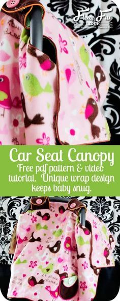 Free Baby Car Seat Canopy Pattern / Tent / Cover How To ♥ Fleece Fun Car Seat Canopy Pattern, Diy Baby Wrap, Car Seat Cover Pattern, Diy Baby Carrier, Baby Carrier Cover, Car Seat Canopy, Infant Car Seat Cover, Sewing For Baby, Carseat Canopy