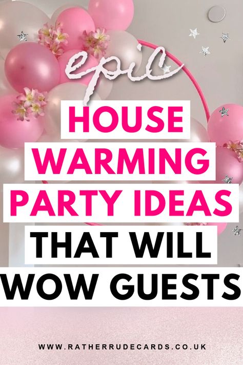 DIY creative housewarming party ideas, decor, themes, games and food ideas for the best new home party ever Cool House Party Ideas, New Home Owner Party Ideas, House Decoration For Engagement, House Warming Menu Food, How To Throw House Warming Party, Decorating Ideas For House Warming Party, House Warming Food Ideas Appetizers, Housewarming Theme Party, Housewarming Apartment Party