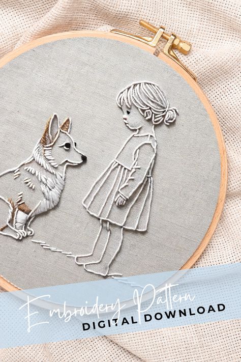 Our joyful dog embroidery pattern is sure to bring a wag to your tail with its cute design and engaging process. #JoyfulCrafting #CuteEmbroidery #DogDesign #NeedleworkFun #StitchingSmiles Dog Embroidery Ideas, Dog Embroidery Designs, Embroidery Stitches Beginner, Dog Embroidery, Tail Wagging, Diy Embroidery Designs, Animal Embroidery Designs, Diy Embroidery Patterns, Hand Embroidery Projects