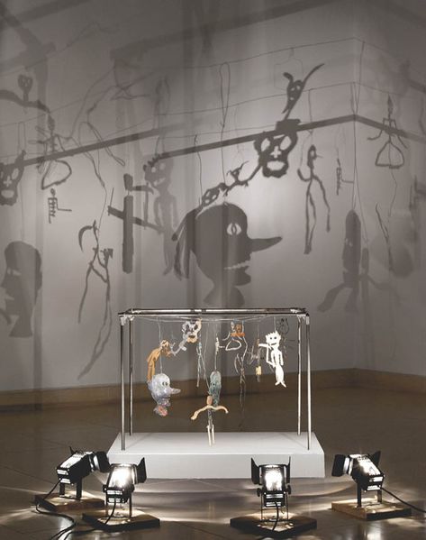 Christian Boltanski (b. 1944) | Théâtre d'ombres (Theatre of Shadows) | 1980s, Sculptures, Statues & Figures | Christie's Conception Scénique, Theatre Inspiration, Shadow Theatre, Set Design Theatre, Stage Set Design, German Expressionism, Theatre Design, Shadow Art, Shadow Puppets