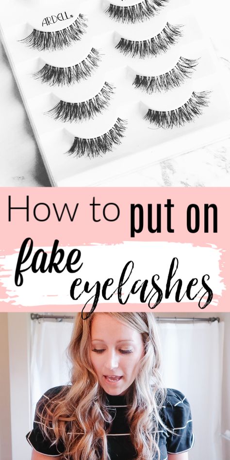 Easiest Eyelashes To Put On, How To Use Fake Eyelashes, How To Apply Fake Lashes, How To Apply Fake Eyelashes, How To Apply Lashes For Beginners, Fake Eyelashes Applying Tutorial, How To Apply False Eyelashes, How To Put On Fake Eyelashes, Put On Fake Eyelashes