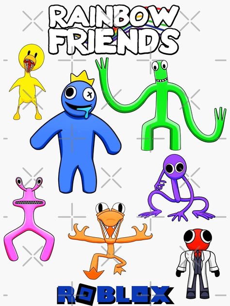 Matching Icons For 4 Friends, Coloring Pages Rainbow, Toy Story Videos, 4 Friends, Friends Cute, Friend Crafts, Rainbow Friends, Cute Pins, Friend Birthday