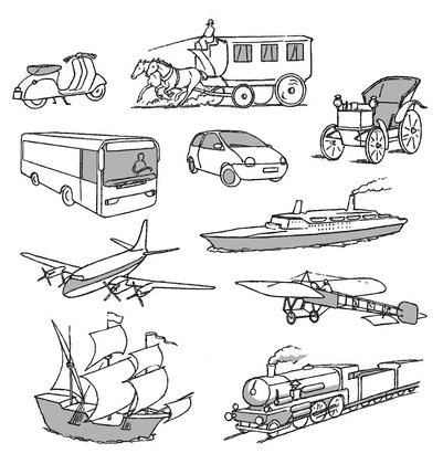 À chaque époque, son moyen de transport - illustration 1 Transport Illustration, Props Design, 99 Design, Melting Point, Prop Design, Transportation, Coloring Pages, Quick Saves, Colouring Pages