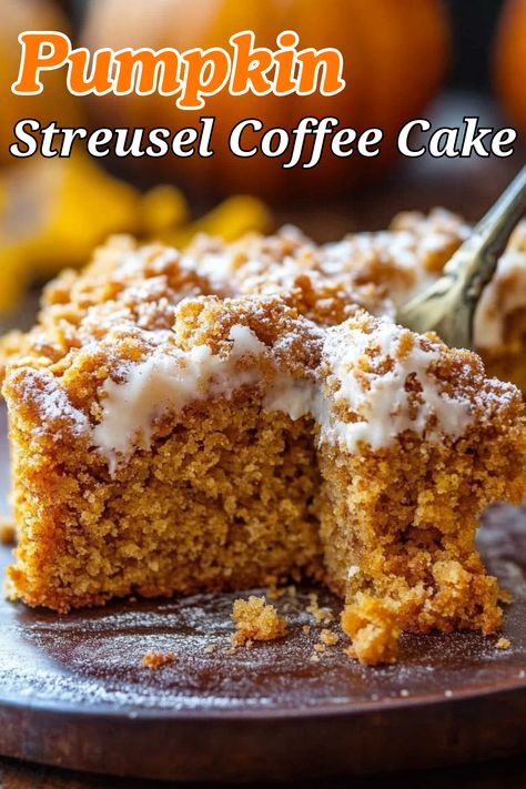 Pumpkin Streusel Coffee Cake Pumpkin Crumb Coffee Cake, Pumpkin Coffee Cake 9x13, Pumpkin Coffee Cake Bundt, Pumpkin Streusel Cake, Butternut Squash Coffee Cake, Thanksgiving Coffee Cake, Pumpkin Strudel Coffee Cake, Coffee Cake Bundt Recipes, Pumpkin Coffee Cake With Streusel