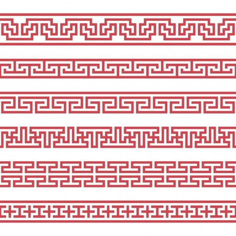 Korean Pattern Design, Korean Motifs, Korean Pattern, Vintage Border, Tea Logo, Kutch Work Designs, Chinese Pattern, Emb Designs, Traditional Ornaments