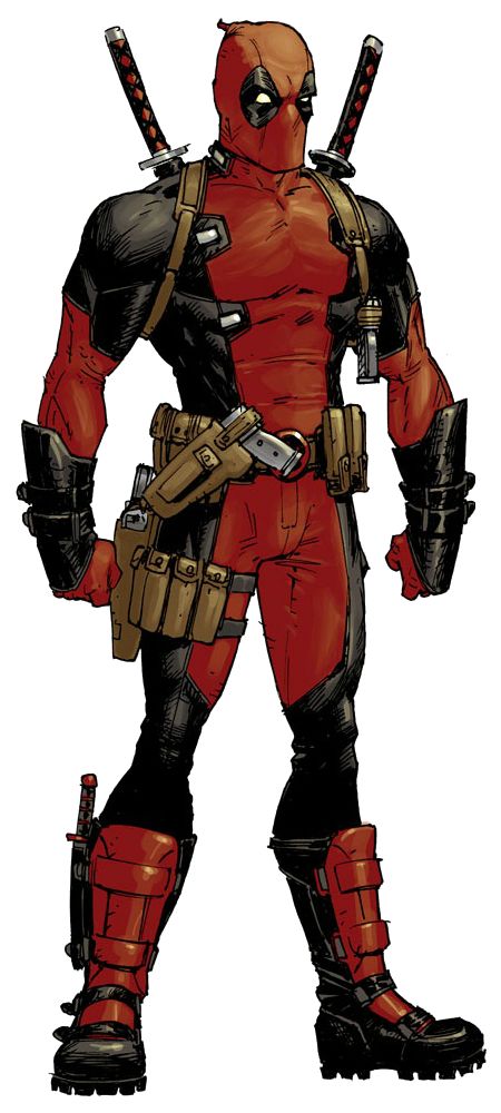 #Deadpool #Clip #Art. (Deadpool Cardboard Cutout!) By: Marvel. (THE * 5 * STÅR * ÅWARD * OF: * AW YEAH, IT'S MAJOR ÅWESOMENESS!!!™)[THANK U 4 PINNING!!!<·><]<©>ÅÅÅ+(OB4E) Deadpool Full Body Comic, Deadpool Comic Art, Deadpool Illustration, Comic Png, Deadpool Suit, Deadpool Images, Deadpool Pictures, Agent Venom, Art Costumes