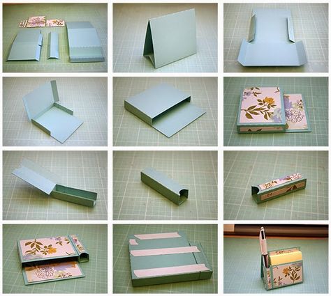 Post It Holder, Sticky Note Holder, Note Pad Holder, Post It Note Holders, Calendar Craft, Diy Posts, Post It Note, Note Holders, Creative Valentines