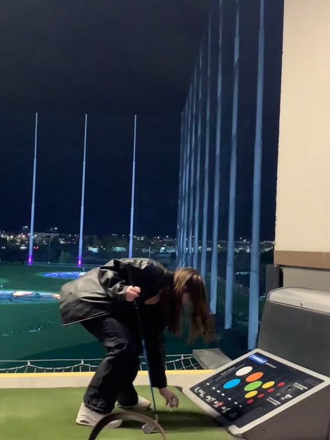 Top Golf Date, Topgolf Date Night Outfit, Top Golf Outfit Date, Frank Ocean Songs, Nasa Wallpaper, Golf Range, Dubai Vacation, Airport Aesthetic, Life Goals Future