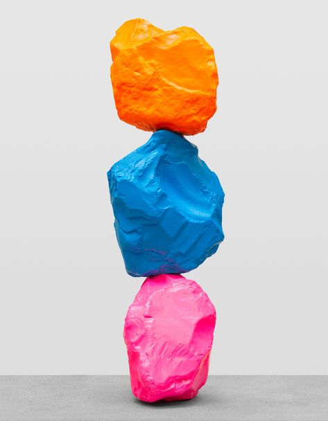 Art Basel 2022, Ugo Rondinone Sculpture, Balance In Sculpture, Sculpture Colorful, Color Sculpture, Ugo Rondinone, Minimalist Graphic Design, Sculpture Abstract, Rock Sculpture