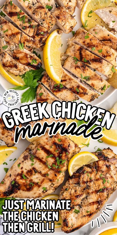 Unlock the irresistible charm of our Greek chicken marinade, guaranteeing a burst of flavor in every bite. Greek Marinade For Chicken, Mediterranean Chicken Marinade, Mediterranean Chicken Breast, Baked Chicken Marinade, Grilled Boneless Chicken Breast, Greek Chicken Breast, Chicken Breast Marinade, Greek Grilled Chicken, Greek Marinated Chicken