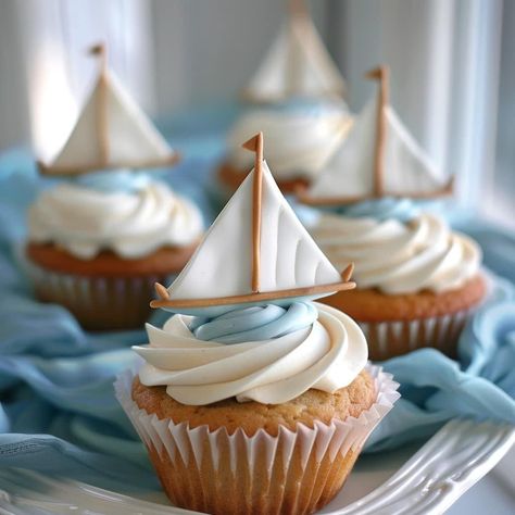 Boat Cake, Desserts Ideas, Recipes Summer, Easy No Bake, Desserts Easy, Nautical Baby Shower, Cute Birthday Cakes, Dessert Decoration, Desserts Recipes