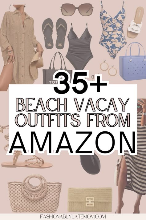 Upgrade your beach vacation wardrobe with trendy outfits from Amazon. Whether you're lounging by the shore or exploring coastal towns, our collection of beach vacation clothes has you covered. From casual beach trip outfits to chic evening looks, find everything you need to make a stylish statement on your next getaway. Shop now and start planning your beach adventure! Chic Resort Outfits, 7 Days Outfits Summer, Women’s Beach Style, Vacation Outfits Women 30s, Womens Beach Vacation Outfits, Boho Chic Beach Outfit, 70 Degree Beach Weather Outfit, Key West Outfit Ideas Women Over 40, Island Wear Vacations Beach Outfits