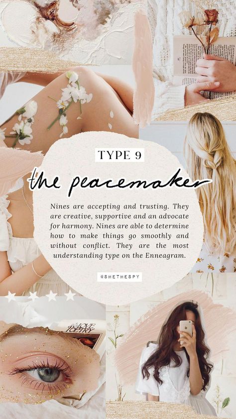 Enneagram Type 9, She The Spy, Aesthetic Mobile, The Peacemaker, Enneagram Test, Enneagram 9, Types Of Aesthetics, Personality Psychology, Infp Personality