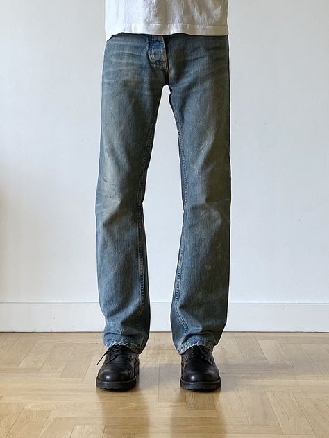 Bootcut Jeans Outfit, Helmut Lang Jeans, Jeans Outfit Men, Streetwear For Men, Classy Outfits Men, Men's Bottoms, Street Fashion Men Streetwear, Denim Boots, Guys Clothing Styles