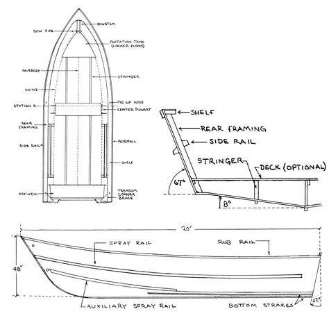 Different Types Of Boats, Boat Design Sketch, Trimaran Sailboat Plans, Tolman Skiff, Popular Mechanics Diy, Wooden Runabout Boats, Hull Boat, Free Boat Plans Pdf, Model Boats Building