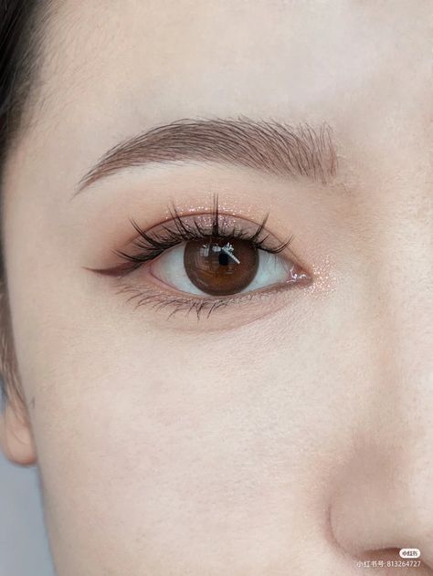 Light Eyebrow Makeup, Anime Eyelashes, Asian Eyebrows, Korean Makeup Tips, Soft Makeup Looks, Korean Eye Makeup, Cute Makeup Looks, Asian Eye Makeup, Makeup Makeover