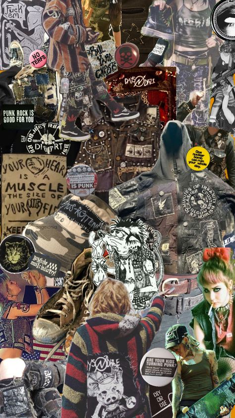 crust/folk punk wallpaper for you stinky fellas (i’m one of you) Crust Punk Style, Crust Punk Aesthetic, Folk Punk Aesthetic, Punk Aesthetic Wallpaper, Emo Backgrounds, Folk Punk, Punk Wallpaper, Midwest Emo, Crust Punk