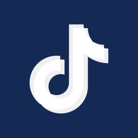 Dark Blue Tiktok Icon, App Icon Tiktok, Tiktok App Icon, Plakat Design Inspiration, Scaramouche Icon, Blue Ios, Blue App Icon, Tiktok App, Tiktok Icon