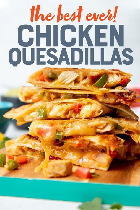 Shredded Chicken Tortilla Recipes, Chicken Cheese Tortillas, What Can I Make With Flour Tortillas, Quesadilla Seasoning, Chicken Quesadilla Seasoning, Chicken Quesadillas Easy, Easy Chicken Quesadilla Recipe, Chicken Tortillas, Quesadilla Recipes Easy