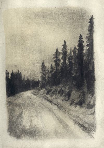 Sequential Illustration, Life Sketching, Easy Charcoal Drawings, Charcole Drawings, Sketch Board, Charcoal Artwork, Landscape Pencil Drawings, Forest Drawing, Art Charcoal