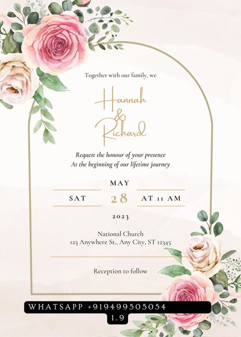 Marriage Card Format, Marriage Invitation, Marriage Invitation Card, Wedding Invitation Floral, Invites Wedding, Wedding Venue Locations, Indian Marriage, Marriage Invitations, Modern Wedding Invitation