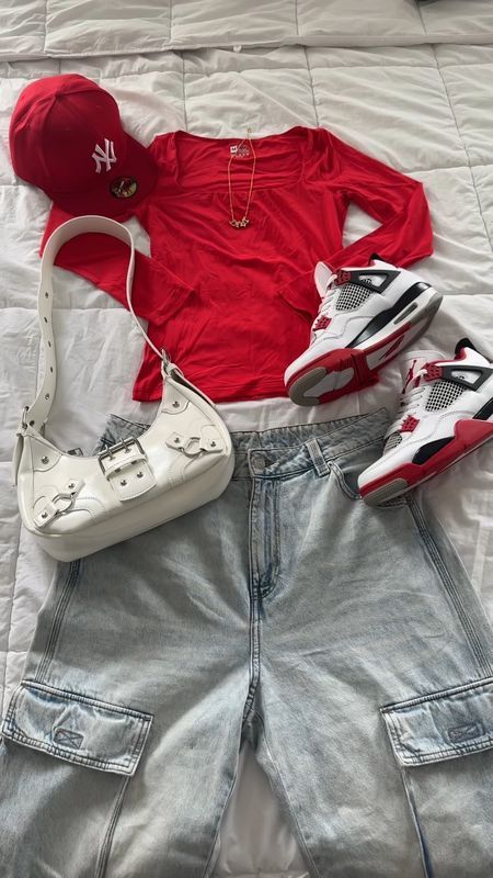 Jordan 4 Bred Outfits, Bred Outfits, Jordan 4 Outfits, Shoe List, Valentine Outfits, Cute Jordans, Mom And Baby Outfits, Jordan 4 Red, Jordan 4 Bred