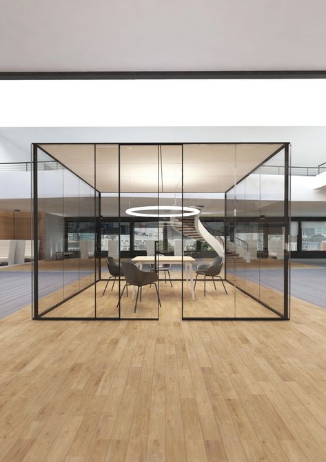 Glass Meeting Room, Modern Office Design Inspiration, Meeting Room Design, Doctors Office Decor, Commercial Office Design, Office Partitions, Modern Office Space, Bar Design Awards, Modern Office Interiors