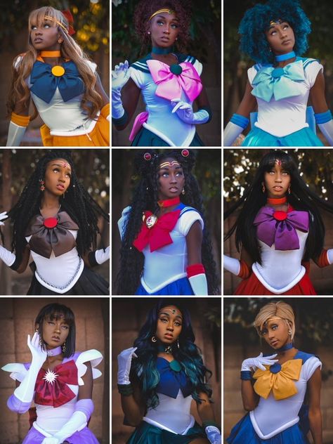 Black Cosplayers, Black Cosplay, Moon Cosplay, Sailor Moon Cosplay, Sailor Moon Character, Cosplay Inspo, Girl Cosplay, Glamour Shots, Cosplay Characters