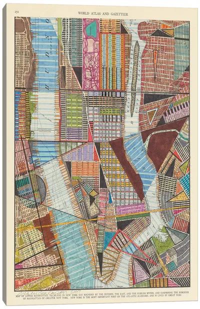 New York City Maps Canvas Art Prints | iCanvas Map Quilts, Map Collage, Map Quilt, Map Ideas, New York City Map, City Map Art, Modern Map, Map Of New York, Art Carte