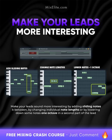 Free Mixing Crash Course 👉 MixElite.com/free-course ⁠ Level Up Your Leads 🎶⁠  ⁠ #MusicProduction #LeadMelodies #AudioEngineering #MusicProducer #StudioTips #CreativeSounds #MelodyMagic #BeatMaking #ProducerLife #MusicCreators⁠ ⁠ Logic Pro X Tips, Producing Music, Songwriting Prompts, Songwriting Inspiration, Music Basics, Music Theory Piano, Beginner Piano Music, Music Engineers, Learn Music Theory