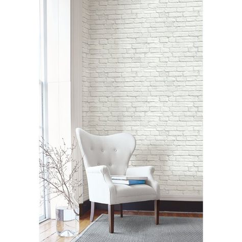 White Brick Wall Interior, Removable Brick Wallpaper, Brick Wallpaper Living Room, Faux Brick Wallpaper, White Brick Wallpaper, Brick Interior Wall, White Shiplap, Faux Brick, Brick Wallpaper