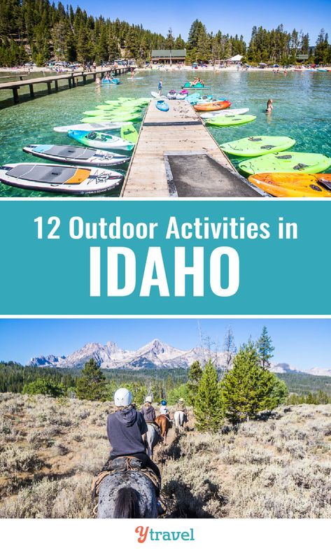 12 Top Outdoor Idaho Adventures In The Summer Things To Do In Idaho, Idaho Vacation, Idaho Adventure, Grad Trip, Water Rafting, Scenic Roads, White Water Rafting, Horseback Riding, Rafting