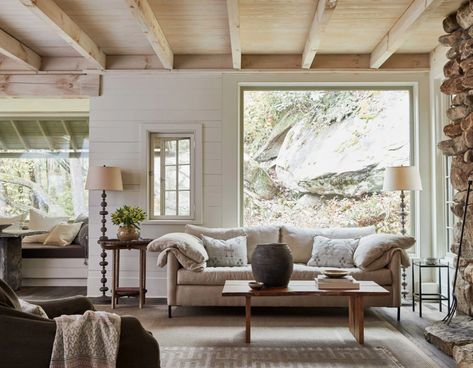 Pursley Dixon Architecture Pursley Dixon, Cozy Cottage Living Room, Built In Daybed, Home Works, Shed Cabin, Montana Homes, Cottage Living Rooms, North Carolina Homes, Highland Homes