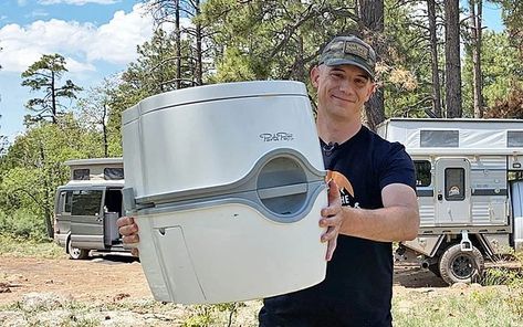 Small Rv Campers, Portable Toilet For Camping, Camping Bathroom, Portable Potty, Truck Life, Camping Inspiration, Small Rv, Camping Toilet, Toilet Installation