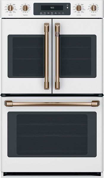 cafe-appliances-french-door-double-wall-oven-CTD90FP2MS1 Appliance Organization, Appliances Organization, Double Convection Wall Oven, Double French Door, Appliance Storage, White French Doors, Convection Wall Oven, Double Electric Wall Oven, Electric Wall Oven