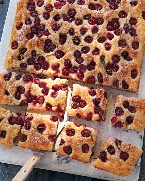 Sour Cherry and Rosemary Focaccia Recipe Sour Cherry Recipes, Focaccia Dolce, Rosemary Focaccia, Sour Cherries, Focaccia Recipe, Focaccia Bread, Cherry Recipes, Sour Cherry, Cherry Tart