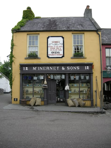 The shops are so quaint! Storefront Doors, Oven Repair, Shop Facade, British Architecture, Building Front, Village Shop, Shop Buildings, Urban Sketches, English Shop