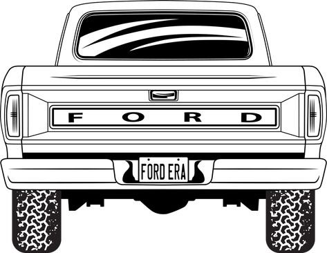 79 Ford Truck, Truck Drawing, Truck Tattoo, Trucks Ford, Ford Suv, Built Ford Tough, Old Ford Trucks, Classic Ford Trucks, Cool Car Drawings