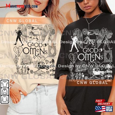 Good Omens Movie Doodle Art Shirt Vintage Merch Tee Graphic Design Classic Sweatshirt Check more at https://musictourtees.com/product/good-omens-movie-doodle-art-shirt-vintage-merch-tee-graphic-design-classic-sweatshirt/ Tee Graphic Design, Design Sweatshirt, Design Hoodie, Art Shirt, Good Omens, Movie Shirts, Art Shirts, Sweatshirt Designs, Hoodie Design