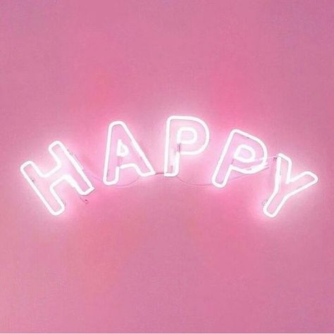 Happiness is... #pink #sunshine Neon Sign, Pink Background, Neon, Pink