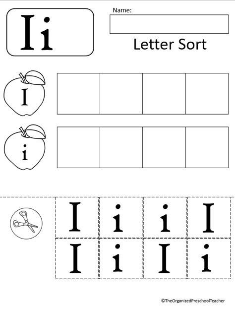 Letter of the week bundle Letter Ii Activities For Kindergarten, I Activities For Preschool, Letter I Activities For Preschool, Letter I Activities, Alphabet Curriculum, Special Education Reading, Letter Sorting, Alphabet Letter Activities, Letter Sort