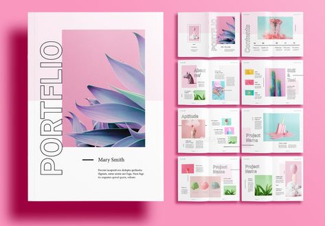 Layout Design For Portfolio, Portfolio Booklet Design, Digital Design Portfolio Ideas, Indesign Portfolio Layout, Indesign Layout Ideas, Art Portfolio Layout Ideas, Indesign Presentation Layout, Behance Portfolio Layout, Portfolio Graphic Design Layout