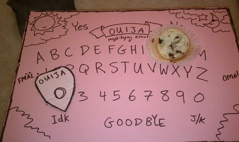 Homemade pink Ouija! Homemade Ouija Board, Pink Ouija Board, Anime Ocs, Sleepover Things, Spirit Board, Sleepover Things To Do, Puella Magi, Ouija Board, Pink Princess