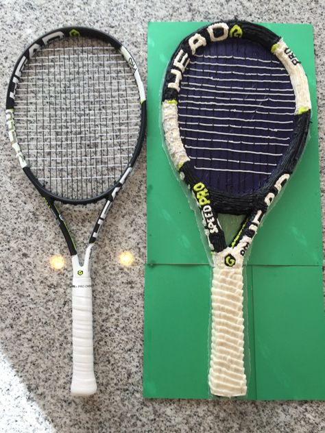 Tennis Racquet Cake, Swiss Buttercream, Cake Templates, Purple Dye, Racquets, Tennis Racquet, Tennis Player, Tennis Ball, Close Up Photos