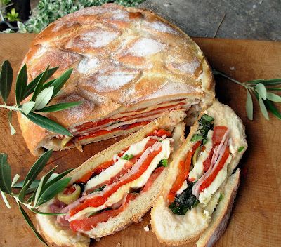 A French Summer Picnic Sandwich ~ Pan Bagnat - Lavender and Lovage French Picnic, Picnic Sandwiches, French Summer, Picnic Food, Chapati, Picnic Foods, Wrap Sandwiches, Sandwich Recipes, Summer Picnic