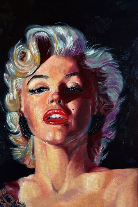 Marilyn Monroe Drawing, Face Oil Painting, Marilyn Monroe Painting, Canvas Art Projects, Marilyn Monroe Art, Hip Hop Art, Realistic Drawings, Diy Art Painting, Line Art Drawings