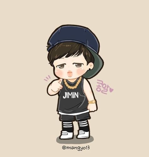 Jimin Chibi Cute Fanart, Chibi Jimin, Jimin Chibi, Korean Journal, Fanart Jimin, Bts Animation, Bts Cartoon, Stickers Bts, Bts Pic