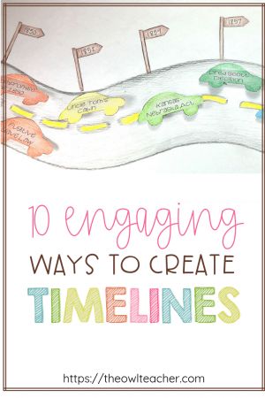 Do your students have to create timelines to meet academic standards? Check out these 10 different timelines that are sure to engage and motivate your students during social studies with this important reading skill! Unique Timeline Project Ideas, Timeline Therapy Activity, Timeline Ideas Creative, Classroom Timeline, Kids Timeline, Family Timeline, Timeline Ideas, School Artwork, Owl Teacher